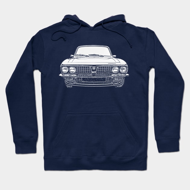 Triumph Dolomite Sprint 1970s British classic car white Hoodie by soitwouldseem